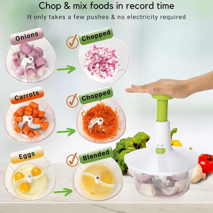 Manual Hand Push Food Chopper